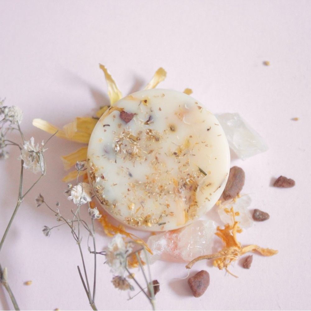 Handmade Manipura Chakra Balancing Beeswax Wax Melt with Essential Oils